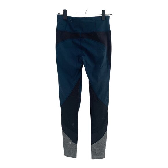 EUC Sweaty Betty Power Mesh Leggings in Beetle Blue XS - Picture 5 of 13
